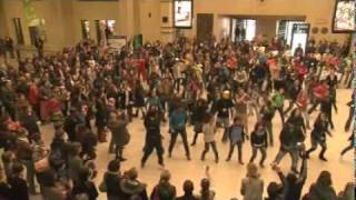 FLASHMOB  central station in BRUSSELS Belgium [upl. by Anomar]