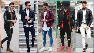 LOOKS CON CHAQUETAS DE CUERO PARA HOMBRES 2025  LEATHER JACKETS MENS FASHION [upl. by Loleta388]