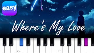 Where’s My Love  SYML  Piano Karaoke Instrumental [upl. by Agee217]