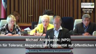 Sylvia Bretschneider maßregelt im Landtag MV die NPDAbgeordneten [upl. by Ynnatirb]