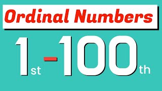 Ordinal Numbers 1 to 100 in words  ordinal numbers 1100 in english [upl. by Severen]