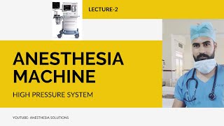 ANESTHESIA MACHINE  HIGH PRESSURE SYSTEM EXPLAINED  PARTS OF CYLINDER [upl. by Fosque266]