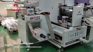 Label sticker paper film fully rotary die cutting slitter rewinder machine [upl. by Ettolrahs]