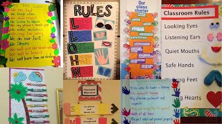 Classroom Rules Chart decoration ideasPreschool rules ideas for kidsClassroom Rules Chart ideas [upl. by Esdnil735]