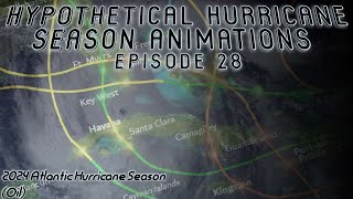 2024 Hypothetical Atlantic Hurricane Season Animation Oil [upl. by Nero]