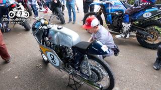 HRC engineers show 1959 Honda RC142 starting procedure at Goodwood Festival of Speed [upl. by Ajed]