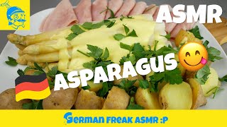 ASMR eating no talking German asparagus dish🇩🇪 slurping sounds [upl. by Annia705]