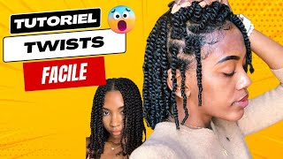 COMMENT FAIRE DES TWISTS SUR CHEVEUX CREPUS NATURELS  Tutoriel étapes simples et faciles [upl. by Adriel665]