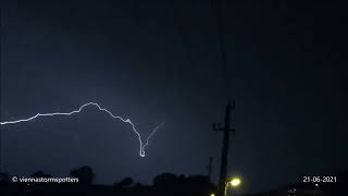 Nachtgewitter bei Wien 21062021 evening thunderstorm [upl. by Etteyniv]