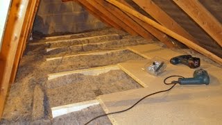 DIY LoftAttic Insulation with overboarding for Storage Superhome59 Video part 10 [upl. by Aerdnahc]