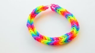 Tutorial na bransoletkę Rainbow Loom  fishtail [upl. by Folberth]