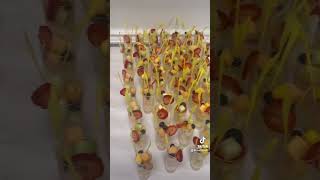 91924 Hospital eventFresh fruit shots Charcuterie cups Buffalo Hummus cups chefjaycreates [upl. by Anividul]