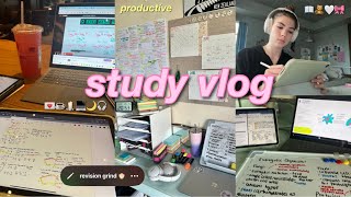 PRODUCTIVE study vlog 🌙 starbucks date romanctising revision  staying motivated [upl. by Alessandro250]