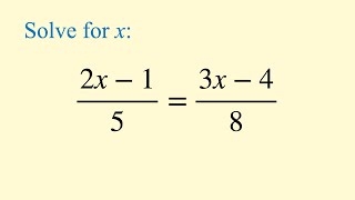 Equations with Fractions  GCSE Mathematics [upl. by Potash273]