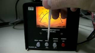 Palstar PM2000A Active Peak Reading Watt Meter SWR Cross Needle [upl. by Buchanan248]