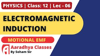 MOTIONAL EMF CLASS 12 CHAPTER 6 PHYSICS LECTURE 6 BY SOHAM SIR AARADHYA CLASSES ENGLISH MEDIUM [upl. by Annayi]