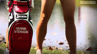 Henrik Stenson strips to hit shot from the water [upl. by Marquis]