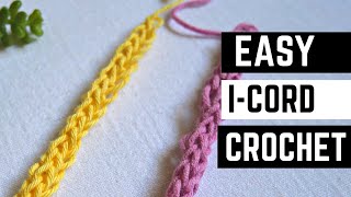 Easy crochet Icord for beginners tutorial [upl. by Dorr96]