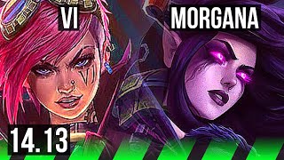 VI vs MORGANA JGL  704 1300 games Godlike  EUW Grandmaster  1413 [upl. by Healion235]