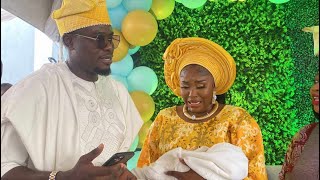 ACTRESS BIOLA BAYO COULDN’T HOLD HER TEARS AT HER SON’S NAMING CEREMONY AFTER MANY YEARS OF WAITING [upl. by Llien]