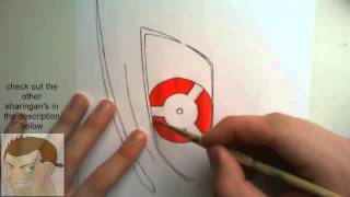 HOW TO DRAW EYES IZUNAS MANGEKYOU SHARINGAN COLOR [upl. by Nicoline]