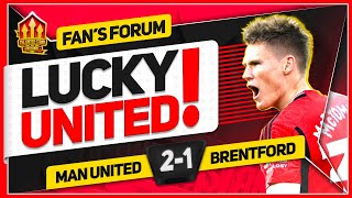 MCTOMINAY SAVIOUR MANCHESTER UNITED 21 BRENTFORD  LIVE Fan Forum [upl. by Ennyrb]