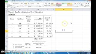 Classifying A B and C Inventory with Excel [upl. by Lyckman]