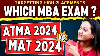 ATMA 2024 vs MAT 2024 ✅ Easy Exam Accepted by Colleges with High Packages🔥 mba atma mat2024 [upl. by Relyuc583]