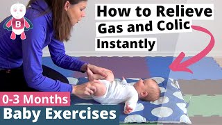 One way to Relieve Gas and Colic In Babies and Infants ★ 03 Months ★ Baby Exercises amp Activities [upl. by Ociram]