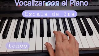 Como vocalizar con el piano Explicación de la escala de 3ra [upl. by Onifled68]