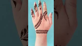 Leaf 🌿 mehedi design ✍️mehndi henna design youtube shorts viral🌿 [upl. by Llewkcor322]