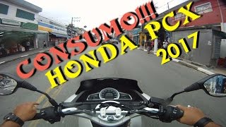 HONDA PCX 2017 CONSUMO DE COMBUSTIVEL [upl. by Adnirol]