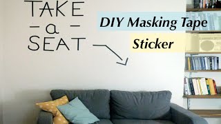 DIY Masking Tape  ❖ Idées pour décorer ses murs ❖ [upl. by Eanaj526]