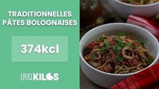 Traditionnelles pâtes à la bolognaise  CroqKilos [upl. by Chauncey]