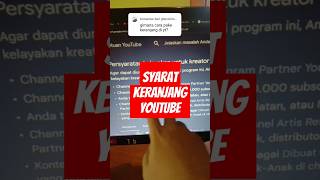 Syarat agar ada KERANJANG Shopping di Youtube youtuber youtuberpemula shopping [upl. by Alleunam]