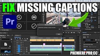 How To Fix Missing Captions in Exported Video in Adobe Premiere Pro CC [upl. by Nila324]