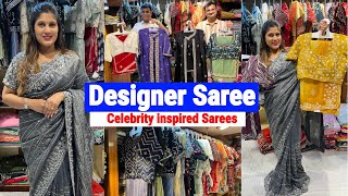 Celebrity inspired Sarees  Designer Saree With Blouse  2024 Latest Wedding Saree Collection [upl. by Accebar]