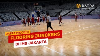 Proses Pemasangan Flooring Kayu Junckers Lapangan Basket IMS [upl. by Ijat859]