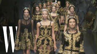 Dolce amp Gabbana Fall 2012  runway fashion show  W Magazine [upl. by Sida]