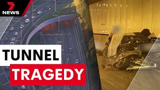 More details revealed about shocking crash in Legacy Way Tunnel  7 News Australia [upl. by Enirbas]