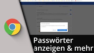 Chrome Passwörter anzeigen  exportieren  importieren ✅ Tutorial [upl. by Minabe]