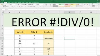 Como evitar o corregir errores en Excel ¡DIV0 NA ¡VALOR [upl. by Ettebab]
