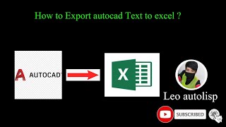 Export autocad Text to excel TTT [upl. by Neelrac784]