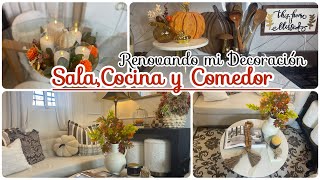 RENOVANDO La DECORACIÓN De mi HOGAR OTOÑO 🍂 SALA Cocina y Comedor 🍁 [upl. by Bass]