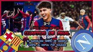 BARÇA PASA A LOS CUARTOS DE FINAL 🏆  CUBARSI EL MVP DEL PARTIDO  BARCELONA 3  1 NAPOLES OPINIÓN [upl. by Pauline443]