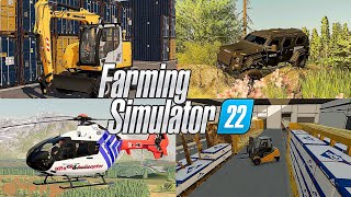 THE BEST MODS THIS WEEK  LIEBHERR A914  RESCUE HELICOPTER  HOUSE WITH POOL  Farming Simulator 22 [upl. by Wernick791]