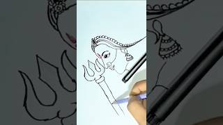 Maa durga navratri special drawing art by sahu girl komal maadurga durgapuja art sketch [upl. by Ssew792]