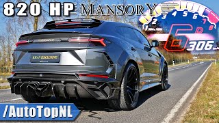 820HP Lamborghini Urus Mansory Venatus  0300kmh Autobahn POV amp INSANE SOUND by AutoTopNL [upl. by Anhoj822]