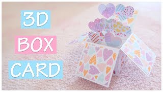 DIY  3D Pop Up Box Card  Explosion Box Scrapbook Idea [upl. by Devine246]