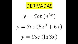 Derivadas Cotangente Secante y cosecante [upl. by Daniele156]